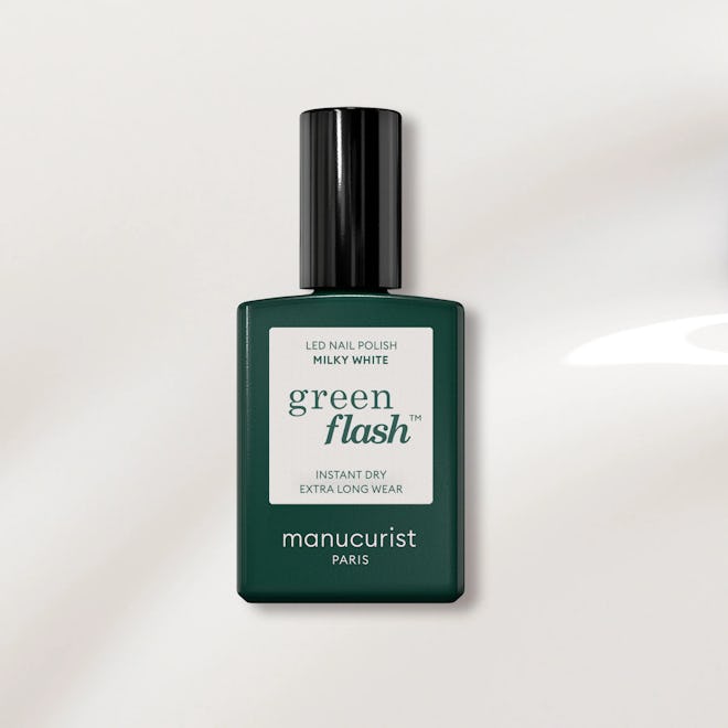 Green Flash Gel Polish in Milky White 