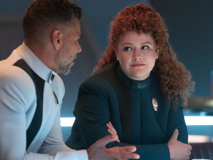Wilson Cruz as Dr. Culber and Mary Wiseman as Tilly in 'Star Trek: Discovery' Season 5.