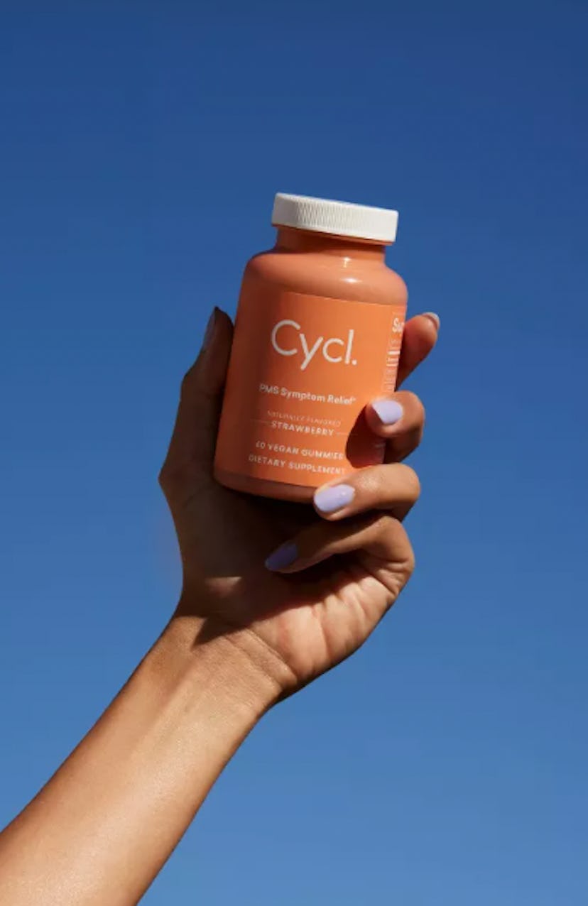 The Cycl. PMS gummies help relieve pre-period symptoms like fatigue and mood swings.