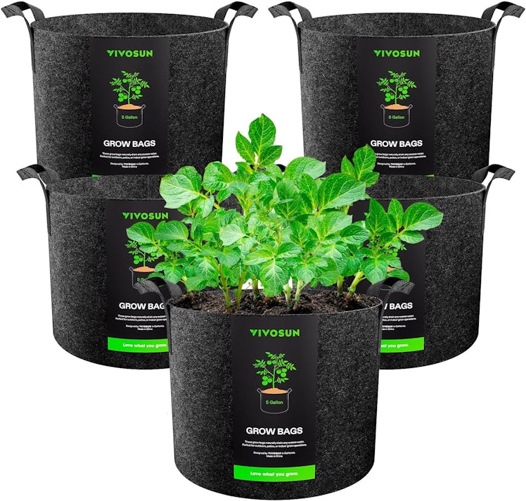 VIVOSUN 5 Gallon Grow Bags (5-Pack)