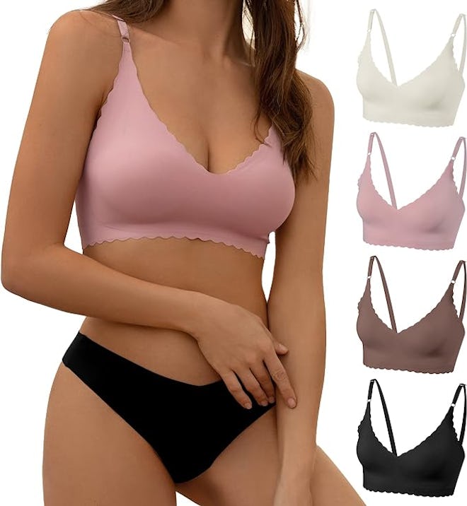 DEANGELMON Padded Seamless Bralette (4-Pack)