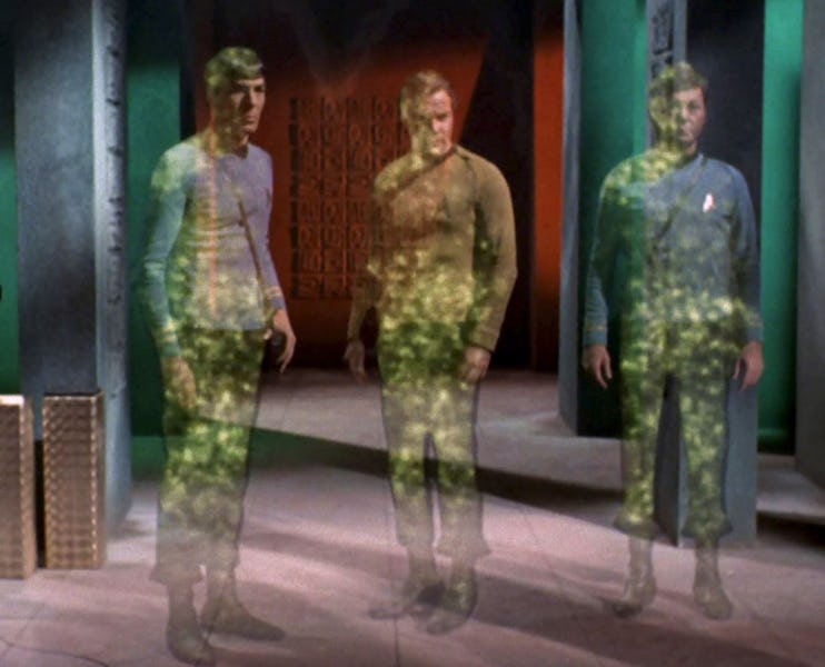 Spock, Kirk and Bones in the last episode of 'Star Trek: The Original Series.'