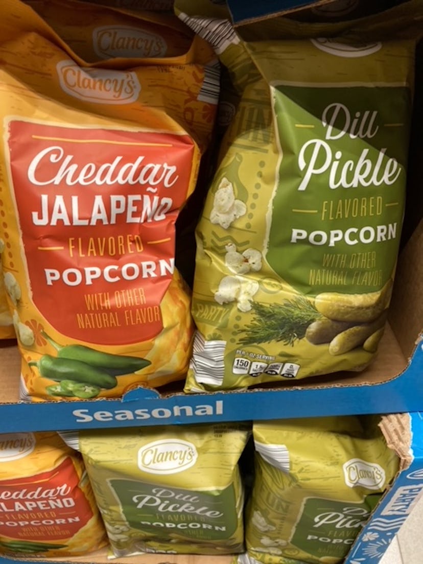 flavored popcorn at Aldi