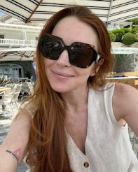 Lindsay Lohan is thriving in Mykonos.