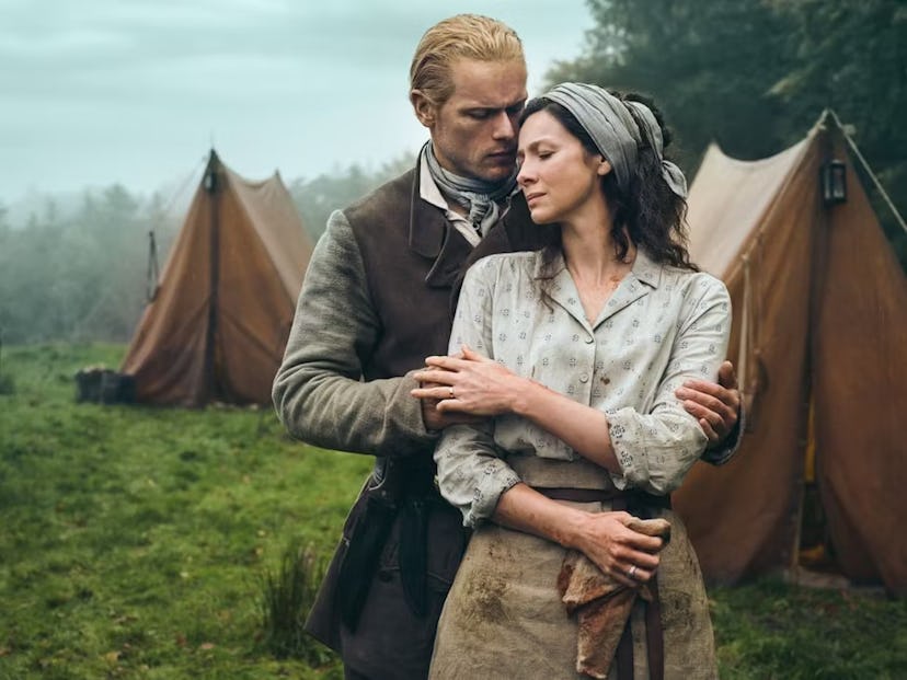 Jamie and Claire in Outlander