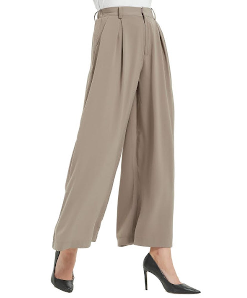 Tronjori High-Waist Casual Wide Leg Palazzo Pants