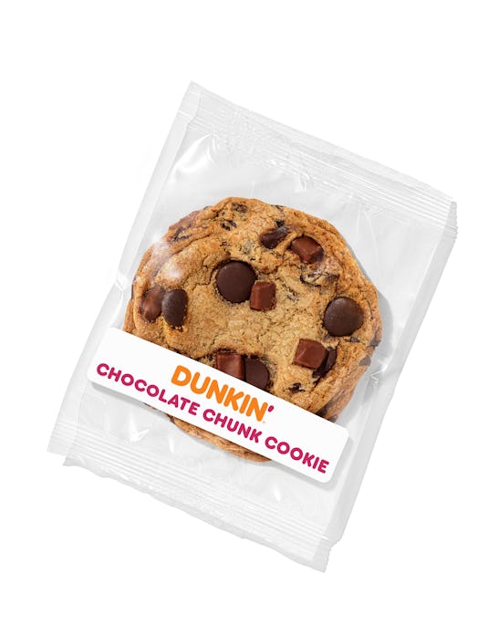 Dunkin' has to-go chocolate chunk cookie as part of their summer menu. 