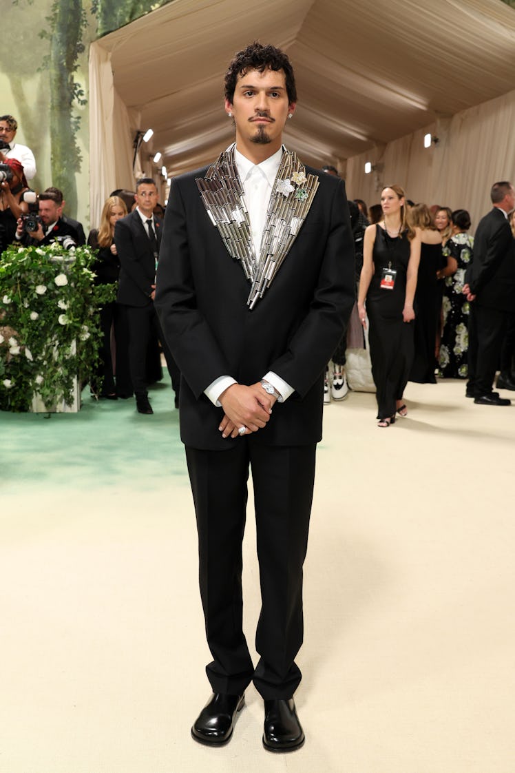 Omar Apollo attends The 2024 Met Gala Celebrating "Sleeping Beauties: Reawakening Fashion" at The Me...