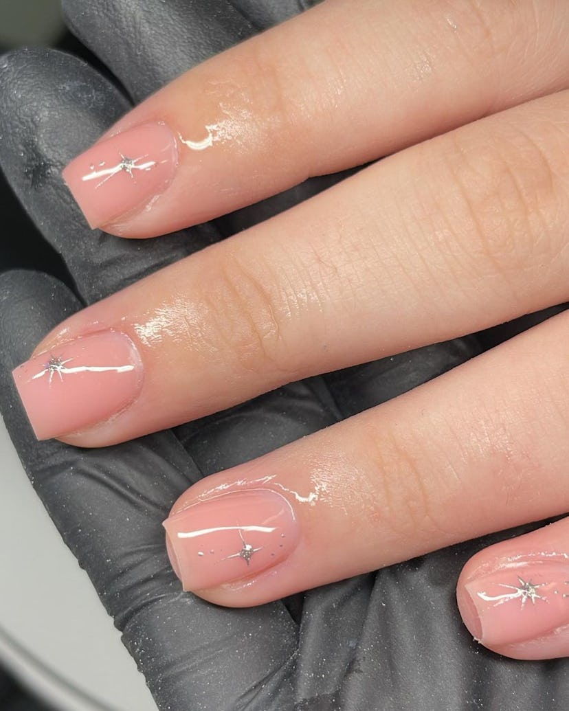Try nails with tiny silver stars on them.