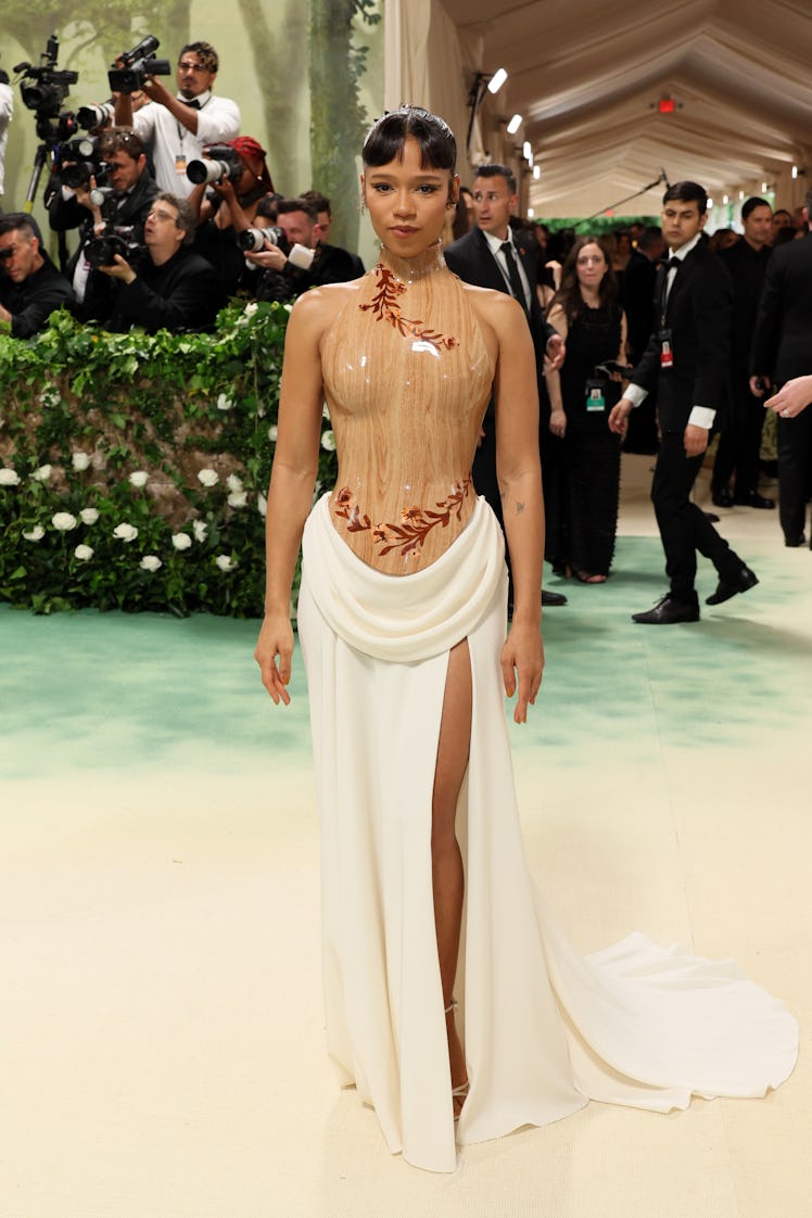 Taylor Russell attends The 2024 Met Gala Celebrating "Sleeping Beauties: Reawakening Fashion" at The...