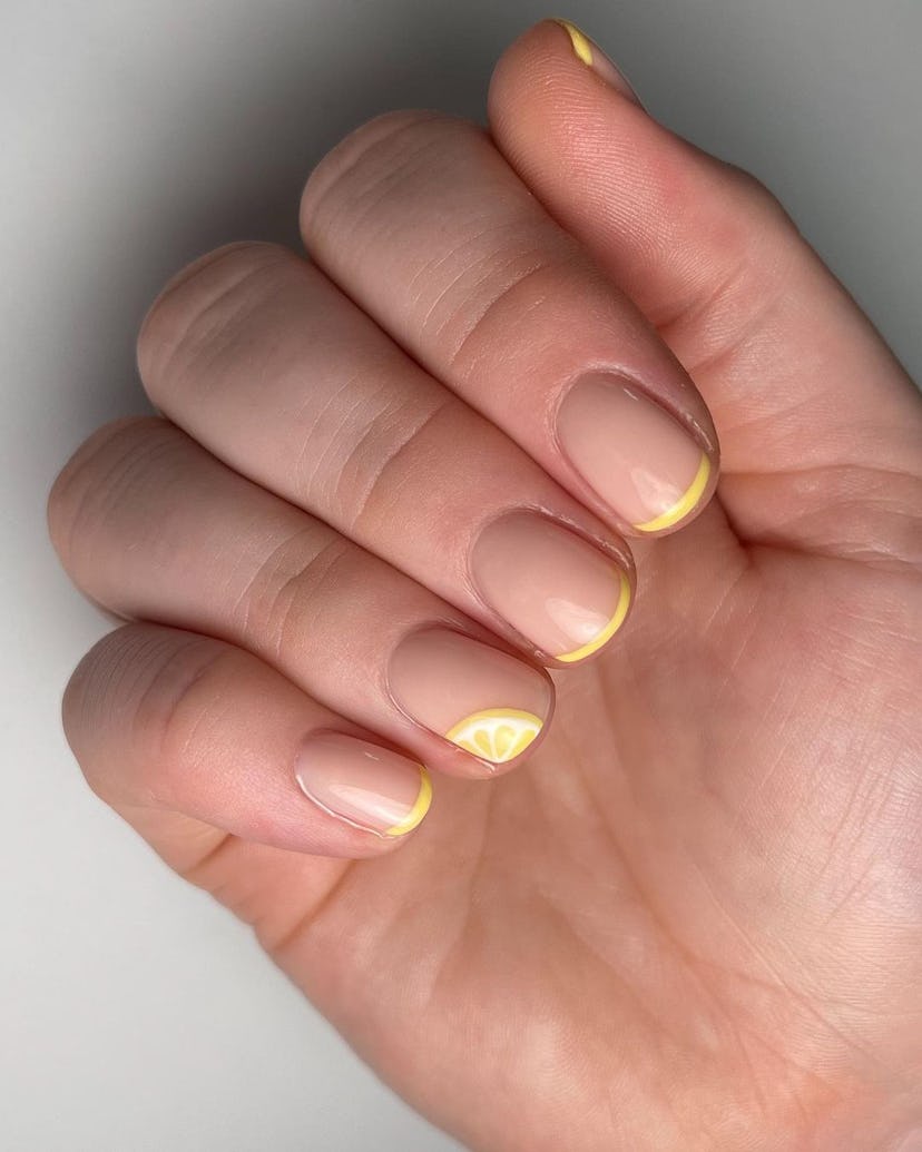 Try a manicure with a little lemon slice detail.