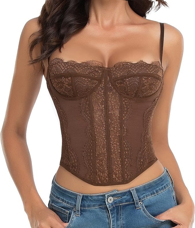 Raxnode Lace Bustier Corset Top