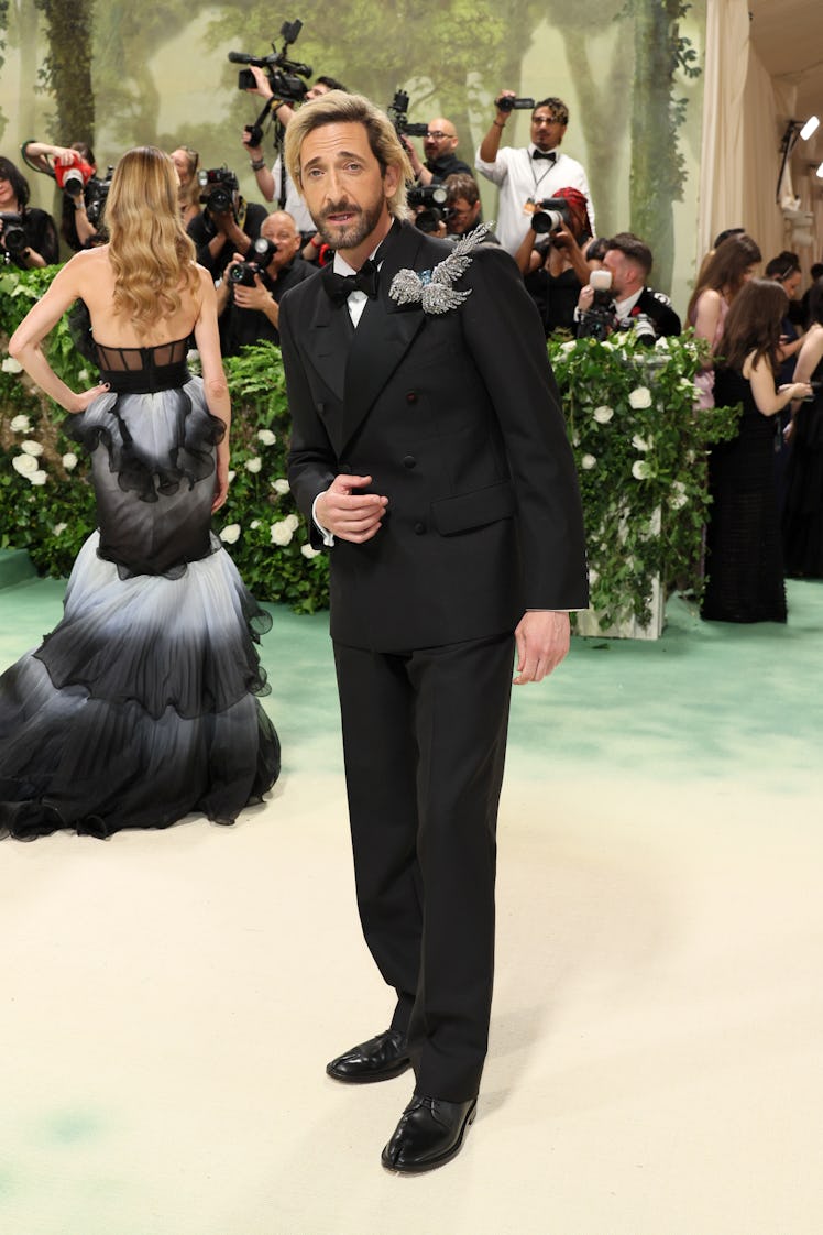 Adrien Brody attends The 2024 Met Gala Celebrating "Sleeping Beauties: Reawakening Fashion" at The M...