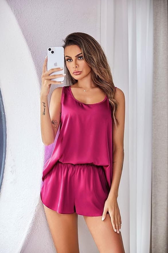 Ekouaer Tank Top &amp; Shorts Sleepwear Set
