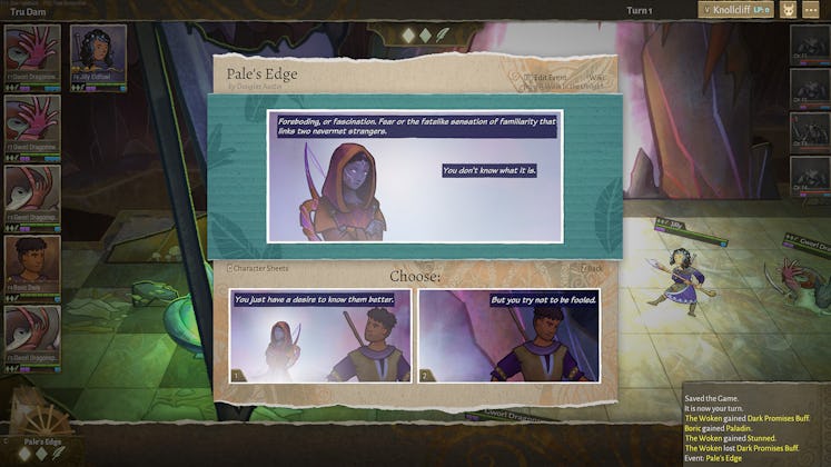 screenshot from Wildermyth Omenroad DLC