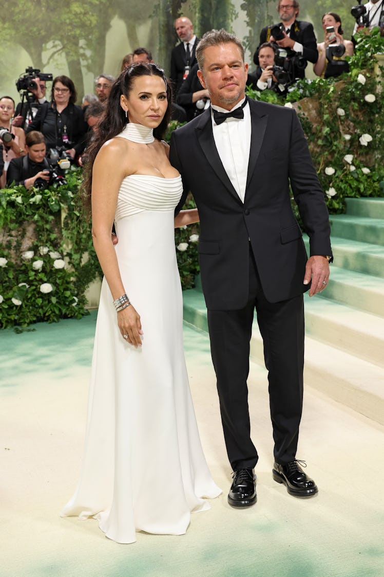  Luciana Damon and Matt Damon attend The 2024 Met Gala Celebrating "Sleeping Beauties: Reawakening F...