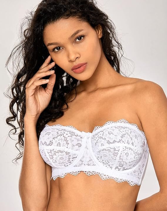 DOBREVA Strapless Underwire Balconette Bra