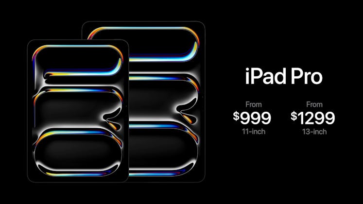 The 2024 11-inch iPad Pro starts at $999 and the 13-inch starts at $1,299.
