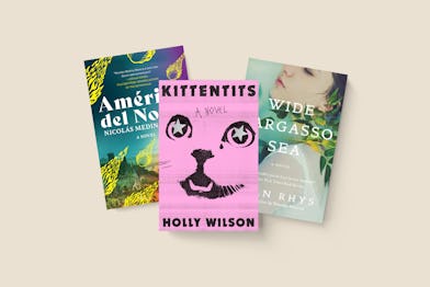 Covers of three books Bustle's columnist recommends for May 2024.
