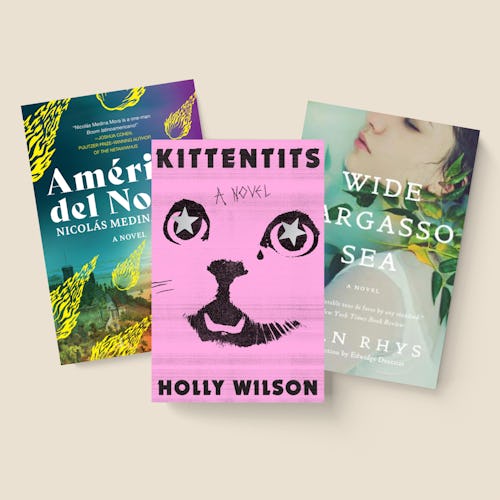 Covers of three books Bustle's columnist recommends for May 2024.