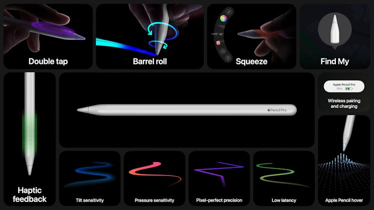 The new Apple Pencil Pro features