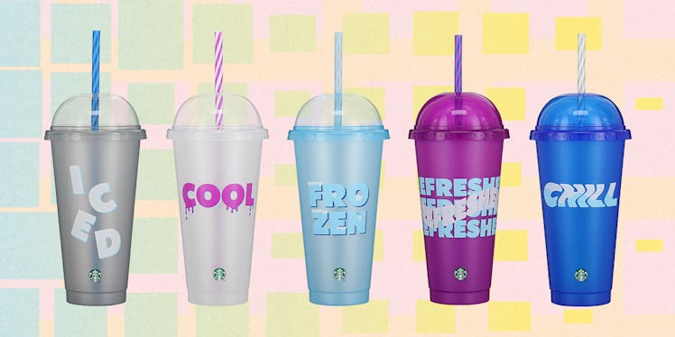 This set of cold cups is in Starbucks' merch collection. 