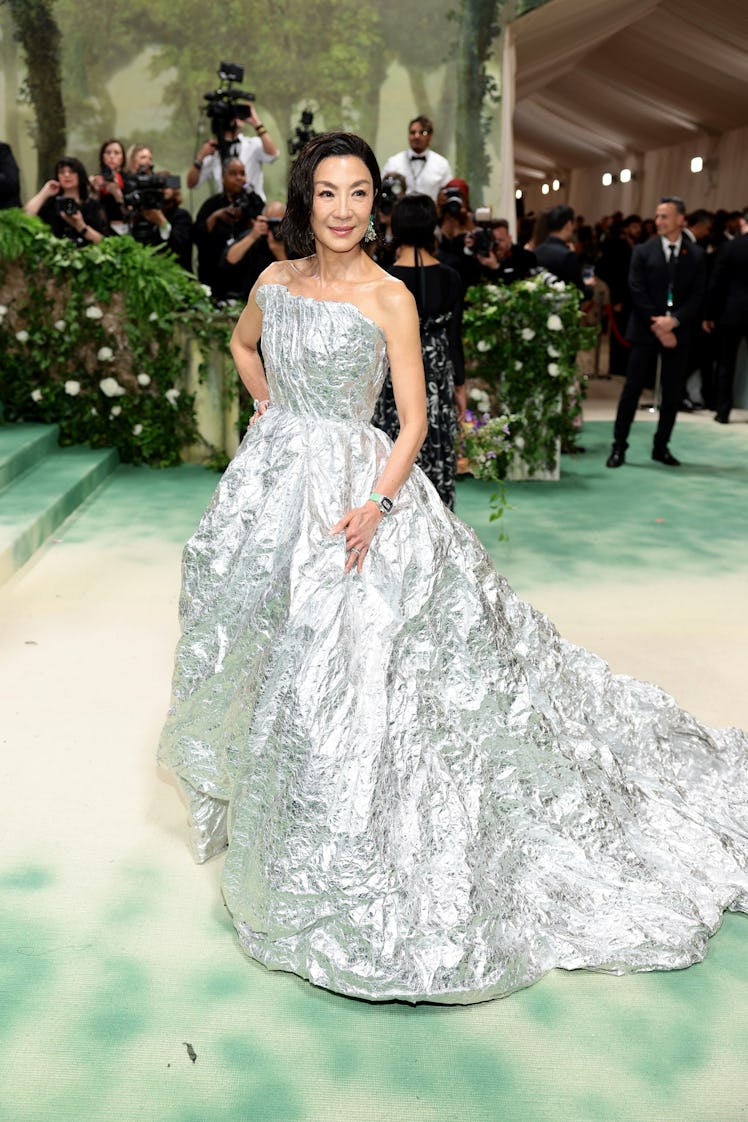 Michelle Yeoh at The Mark Hotel before the 2024 Met Gala: "Sleeping Beauties: Reawakening Fashion" h...