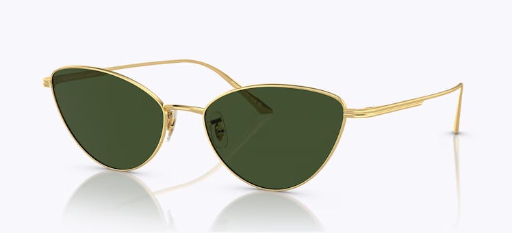 cateye sunglasses gold rim