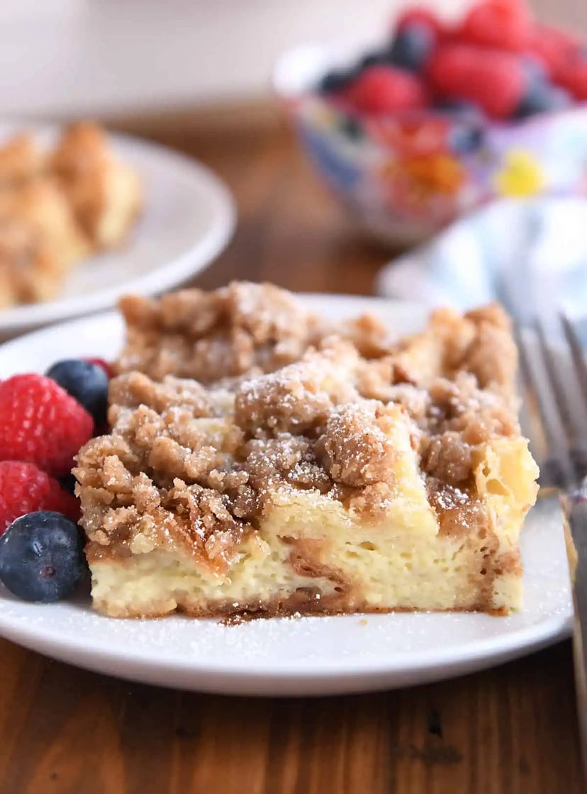 french toast bake with cinnamon stresuel make-ahead mother's day breakfast
