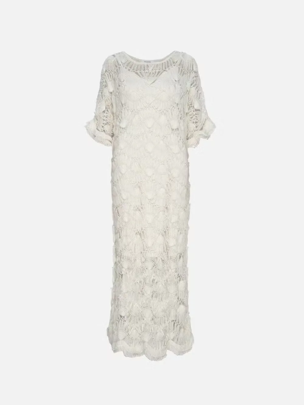 white christmas dresses BEACHIN IT CROCHET BEADED MAXI DRESS – AKIRA main image 1