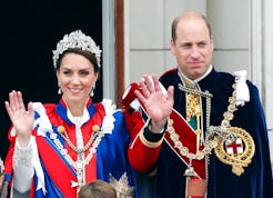 Kate Middleton, the Princess of Wales, and Prince William, the Prince of Wales at Buckingham Palace.