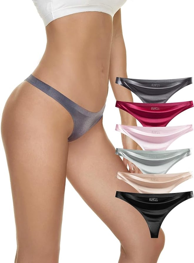 Thonviilane Satin Thongs (6-Pack)