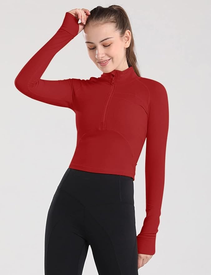 ZHENWEI Cropped Workout Jacket