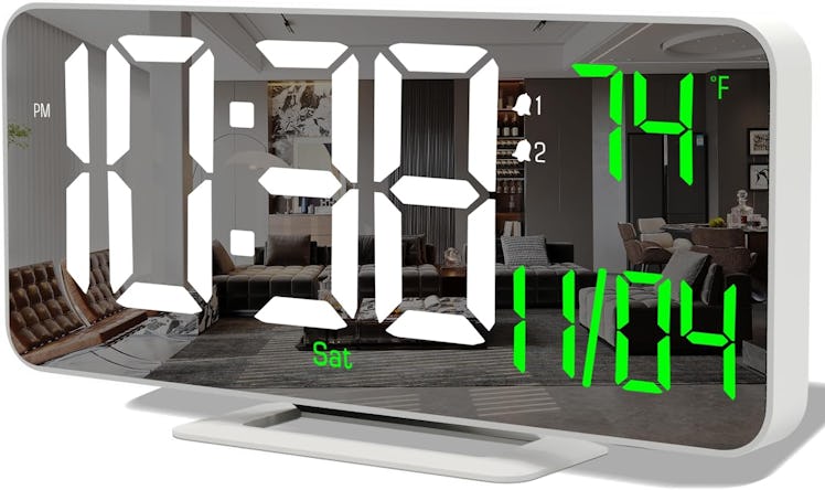 Neasroe LED Digital Clock with Weather