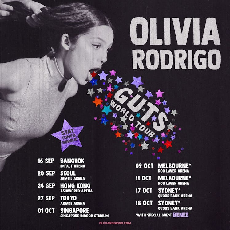 Olivia Rodrigo added an Asia and Australia leg to her ongoing 'Guts' tour. 