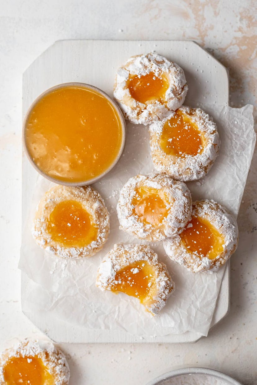 Lemon bar cookies, a delicious make-ahead dessert for Mother's Day.