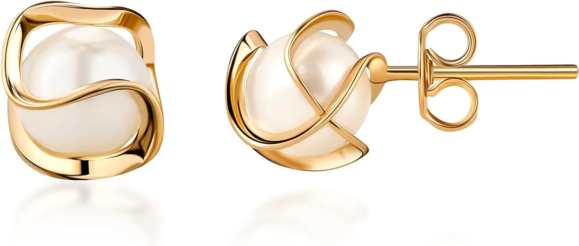 Barzel Gold-Plated Cage Earrings