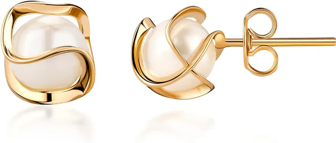 Barzel Gold-Plated Cage Earrings