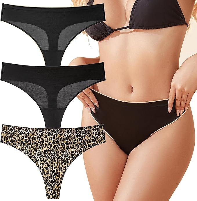ITAYAX Silky Satin Thongs (3-Pack)