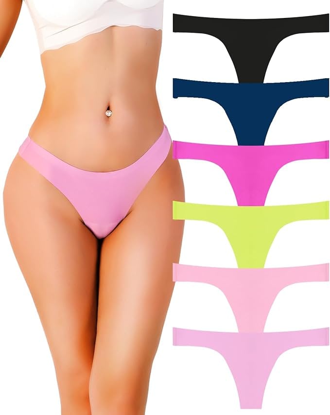 fosexyou Seamless Low Rise Thongs (6-Pack)
