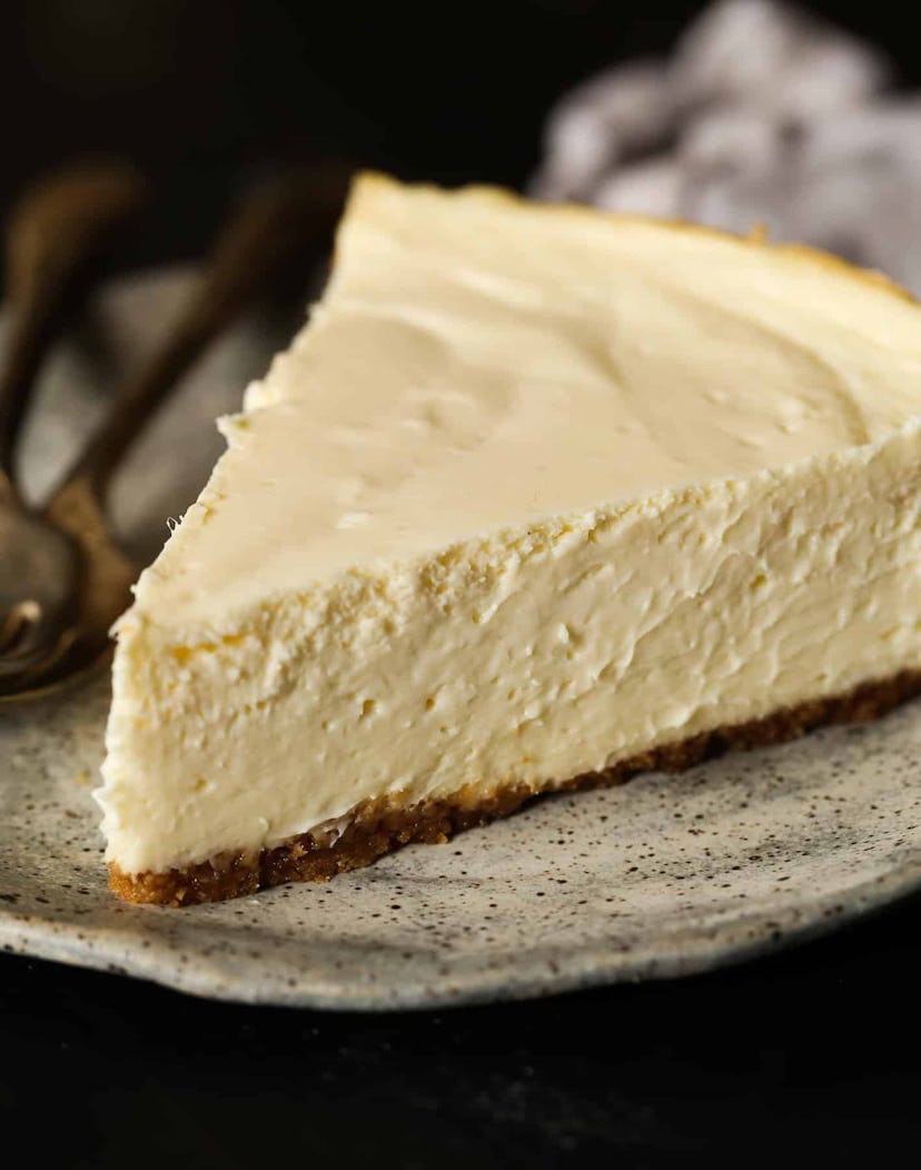 Easy classic cheesecake recipe, a delicious make-ahead dessert for Mother's Day.