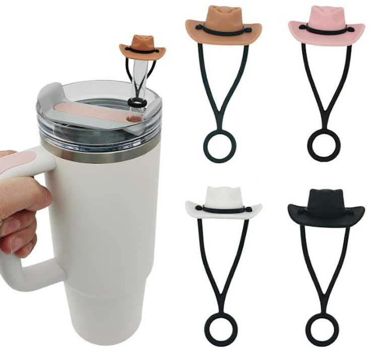 HOMDSG Silicone Cowboy Hat Straw Covers (4-Pack)