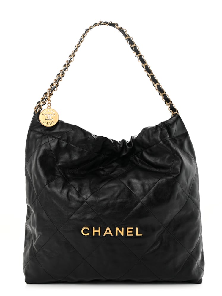 black quilted chanel hobo bag