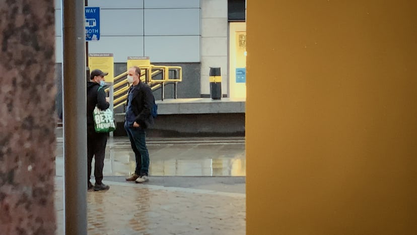 Hargobind Tahilramani and Scott Johnson in ‘Hollywood Con Queen.’ Photo via Apple TV+