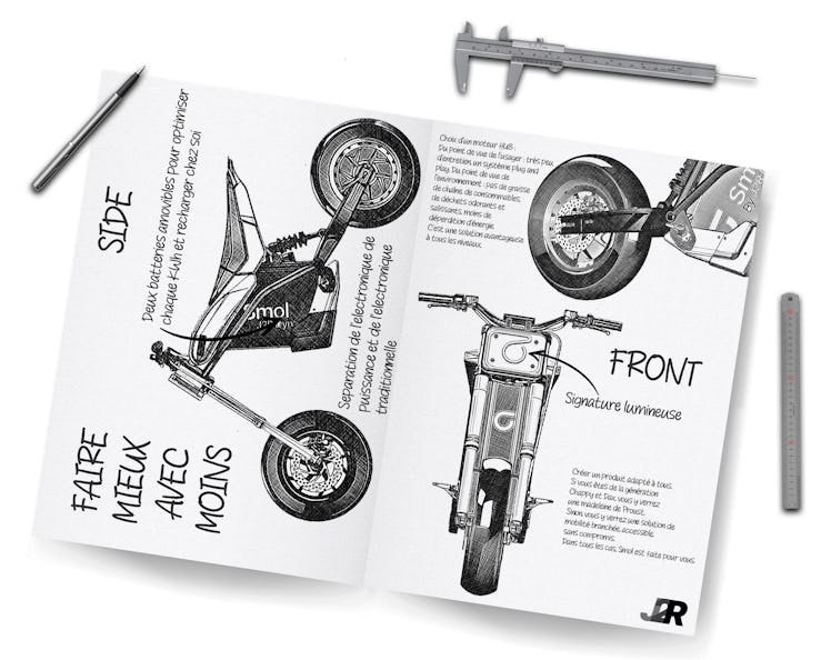 J2R Dynamics' Smol e-motorcycle