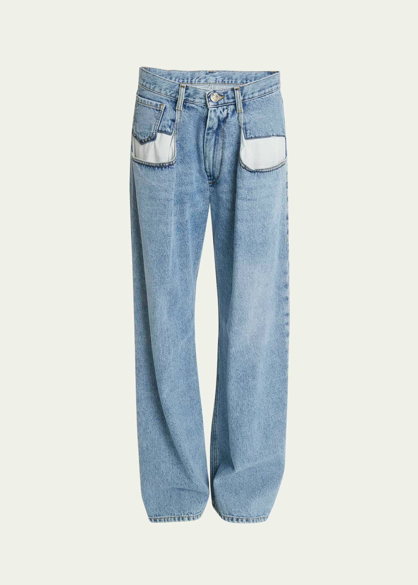 5-Pocket Wide-Leg Denim Pants
