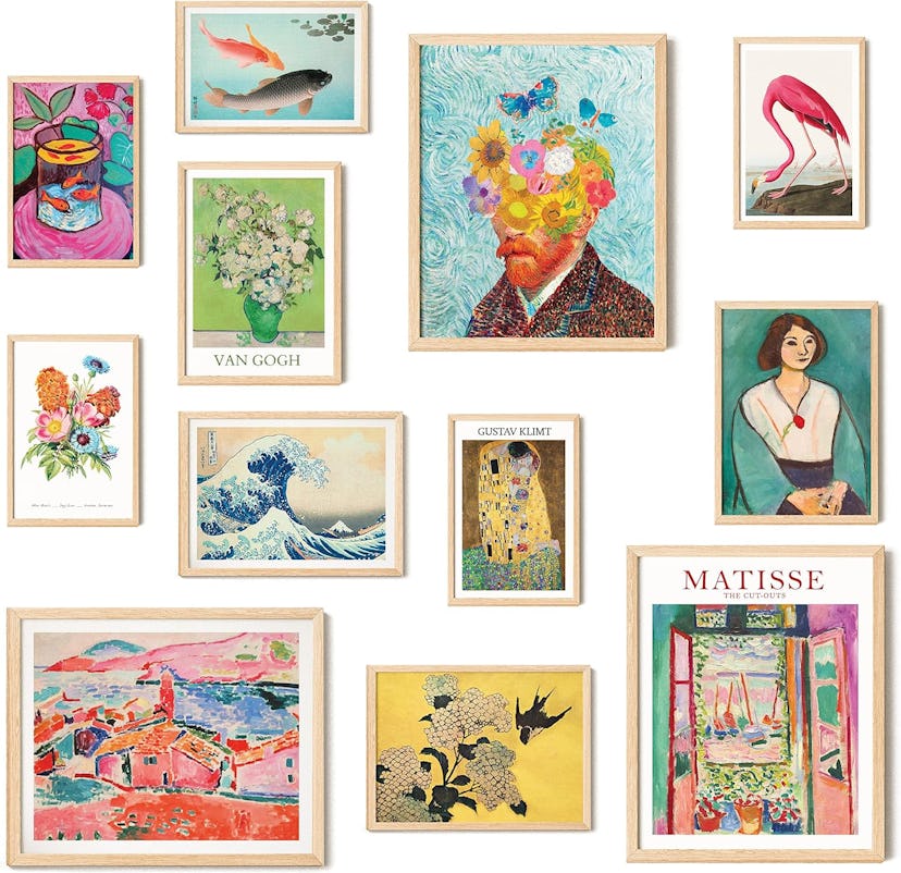 Colorful Eclectic Gallery Art Prints — Set of 12