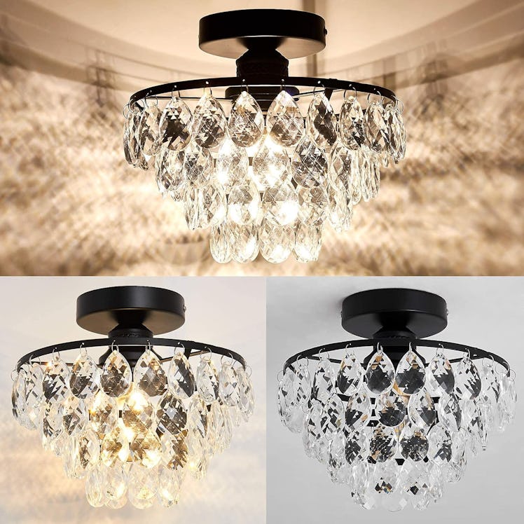 YYJLX Modern Small Crystal Ceiling Light Fixture