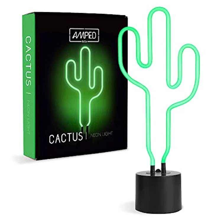 Amped & Co Cactus Neon Desk Light