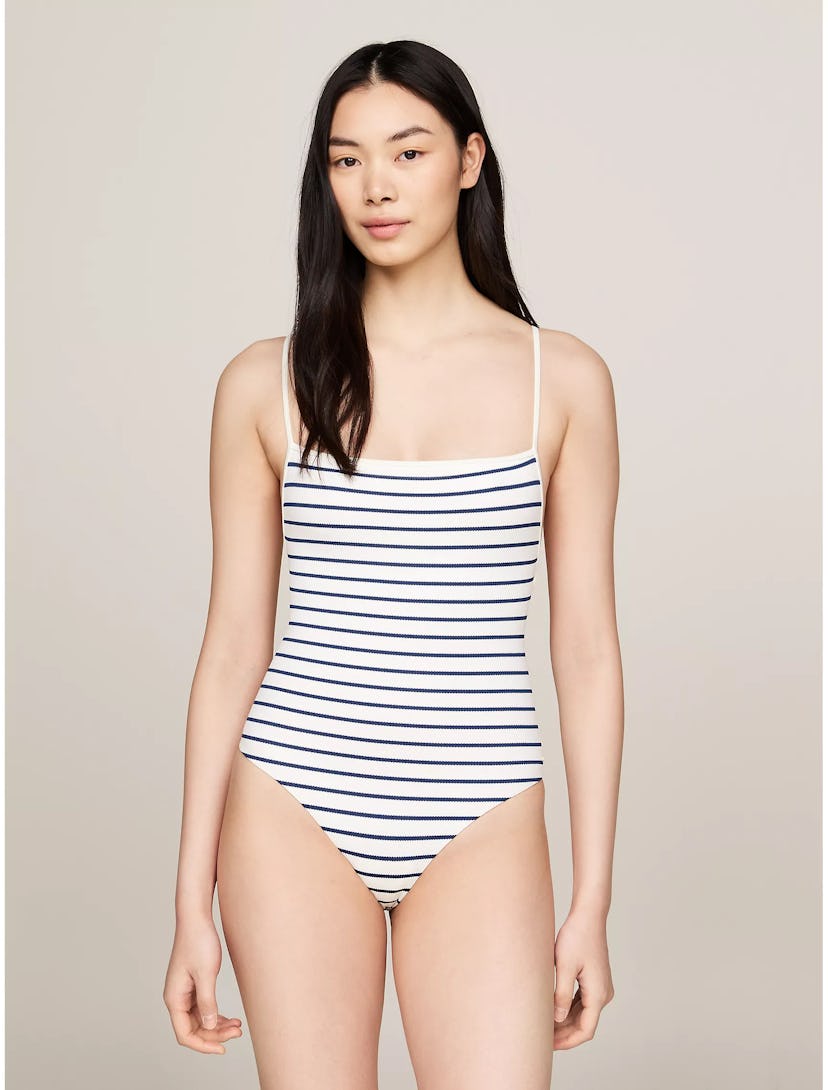 Stripe One-Piece Swimsuit